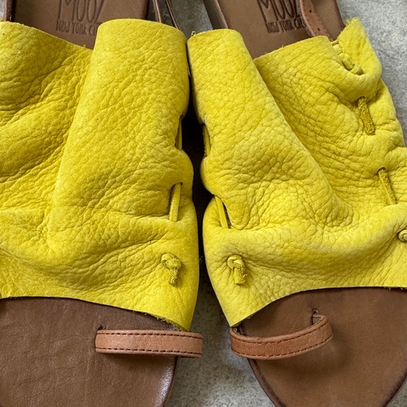 Miz Mooz Mustard Yellow Leather Sandals - Picture 2 of 3